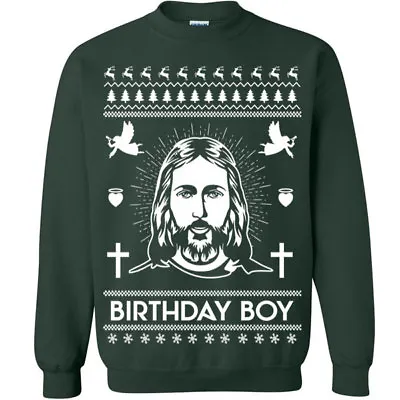 Buy 635 Birthday Boy Crew Sweatshirt Christmas Sweater Party Jesus Bible Church • 26.41£