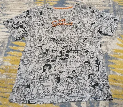 Buy The Simpsons Round Neck Full Print Character T-Shirt Size UK M • 9.99£