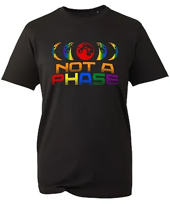 Buy Not A Phase Rainbow Moon LGBT Festival T-Shirt Pride Gay Equal Love Tee Top • 11.99£