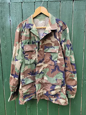 Buy Us Army Woodland Bdu Shirt - Large Long • 16.50£