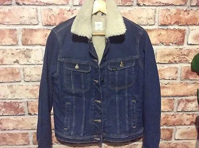 Buy Lee Sherpa Rider Jeans Winter Jacket Size M • 29.99£