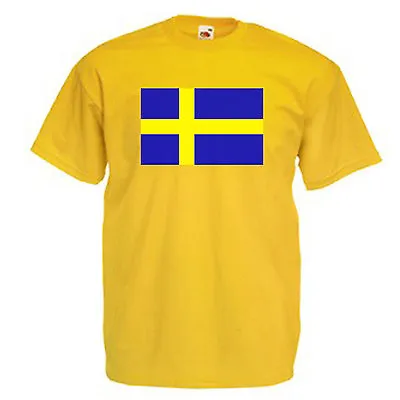 Buy Sweden Flag Adults Mens T Shirt • 9.49£