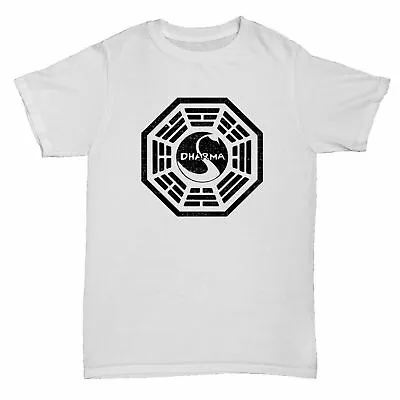 Buy Dharma Initiative T-shirt Lost New Retro Oceanic Island Movie Mens Geek Nerd   • 6.99£
