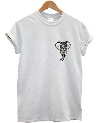 Buy Boho Elephant Pocket T-Shirt Indie Clothing Bohemian Style Mens Womens Kids L91 • 14.99£