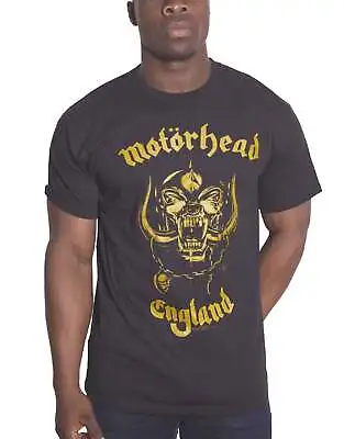 Buy Motorhead T Shirt England Gold Warpig Band Logo Official Mens New Black S • 17.95£