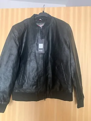Buy Aviatrix Men's Real Leather Fashion Bomber Jacket (E0DB) Size- XXL • 70.42£