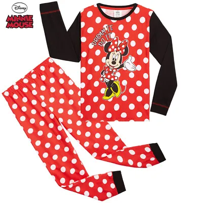 Buy Disney Minnie Mouse Pyjamas Cotton Toddler And Girls PJs • 11.49£