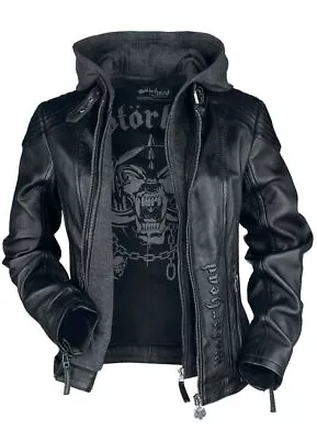 Buy Women's Motorhead Leather Jacket Hard Rock Band • 197.58£