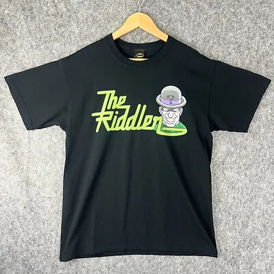Buy The Riddler Batman Men’s T Shirt Sz Large Short Sleeve Gildan Front Print Black • 4.89£