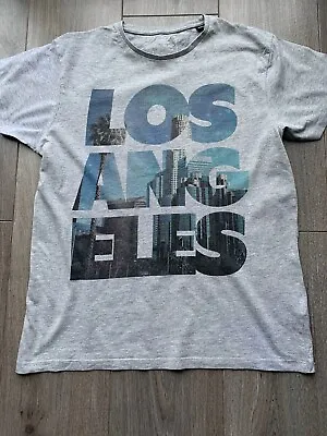 Buy Mens / Gents  “Los Angeles” Grey Colour T-Shirt Summer / Holiday UK Size M • 2.99£