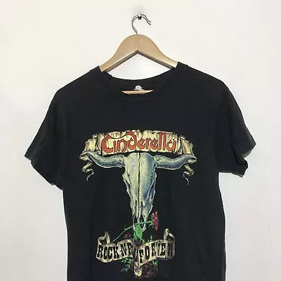 Buy Vintage 1989 Cinderella Band Graphic T Shirt Long Cold Winter Tour - Large • 120£