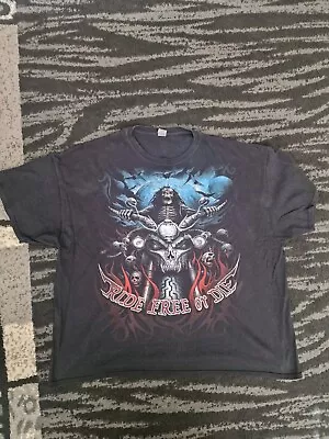 Buy Mens Spiral Direct T-shirt Size 3XL Skull Motorbike Design • 4.99£