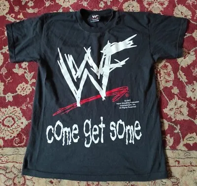 Buy Vintage WWF / WWE Come Get Some 2001 Wrestling Shirt XS • 10£