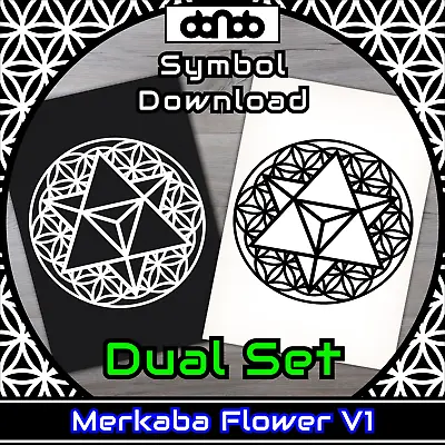 Buy Merkaba Flower V1 Dual Set - Symbol - SVG PNG JPG PDF PSD AI EPS [2D Download] • 1.81£