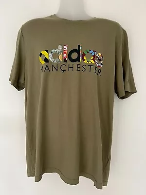 Buy Adidas Manchester 90s Style T-Shirt - Khaki - Factory Records, Stone Roses • 20£