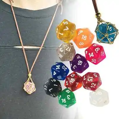 Buy Necklaces Jewelry Dice D&d Cosplay Nut Necklace Adjustable Baldur's Gate • 22.66£