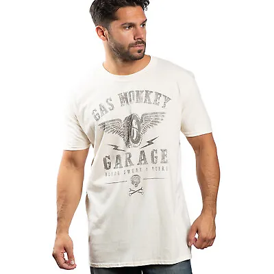 Buy Official Gas Monkey Garage Mens Parts & Services T-shirt White S - XXL • 10.49£