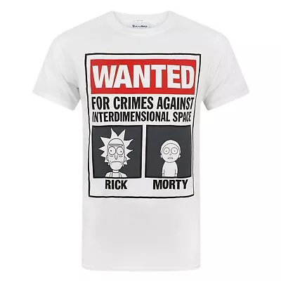 Buy Rick And Morty Mens Wanted Poster T-Shirt NS6610 • 14.39£
