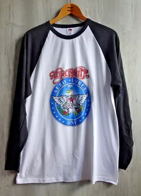 Buy Aerosmith T Shirt Aero Force One Band Logo Long Sleeve Size XL • 14.99£