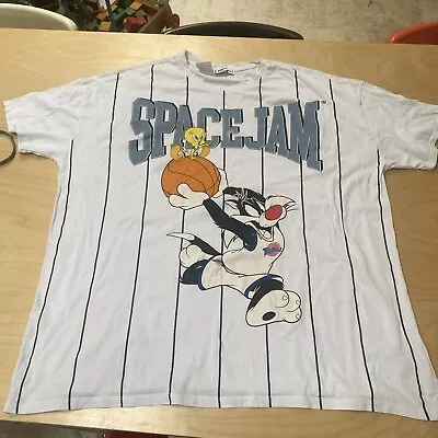 Buy Space Jam Tune Squad Tweety & Sylvester T Shirt Cotton XXL - 25th Anniversary • 55£