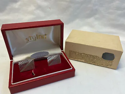 Buy Vtg Stylist Cufflinks  There's A Story Behind This Jewelry  Silver In Box • 28.88£