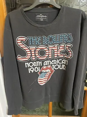 Buy The Rolling Stones North America Tour 1981 Sweatshirt Long Sleeved T Shirt Xxl • 12£