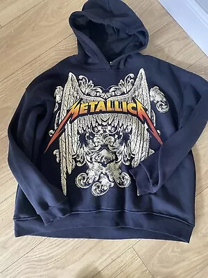 Buy Bershka Metallica Oversized Women’s Hoodie Size EUR S • 15£