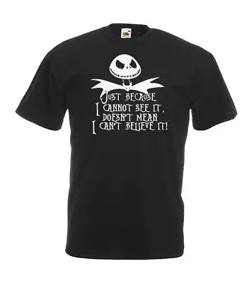 Buy Unisex Black Jack Skellington I Can't Believe It Nightmare Christmas T-Shirt • 11.01£