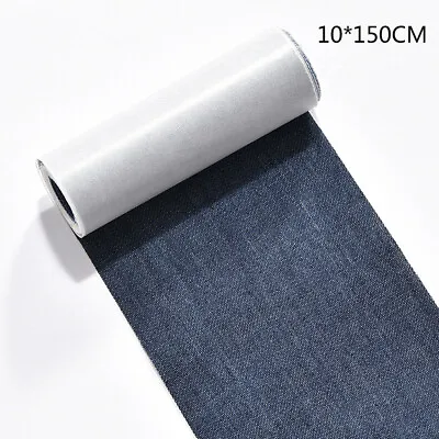 Buy 1 Roll Denim Fabric Iron On Patches For Clothing Jeans Jacket Repair Adhesive • 5.89£