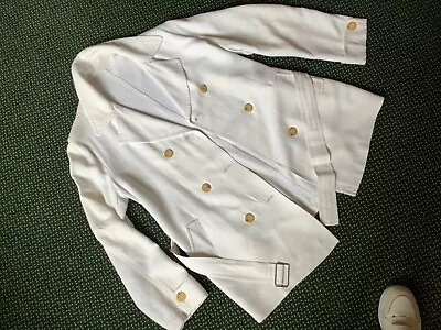 Buy Ladies Designer White Heavy Linen Unlined Jacket With Belt - New York Industrie • 9£