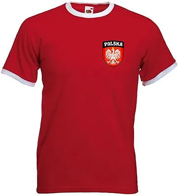 Buy Poland Polska Polish Crest Football Soccer National Team T-Shirt (All Sizes) • 12.96£