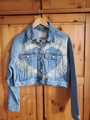 Buy Asos Cropped Denim Jacket, Size 8 With Heart Design • 8.11£