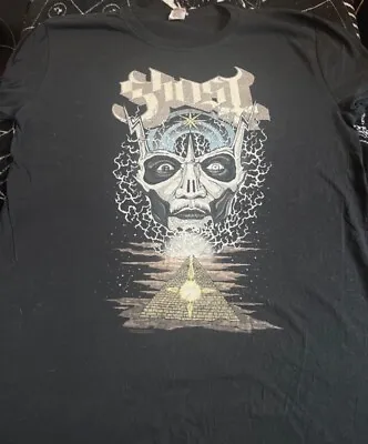 Buy Ghost T Shirt Black Rare Rock Metal Band Merch Tee Size Large • 18.50£