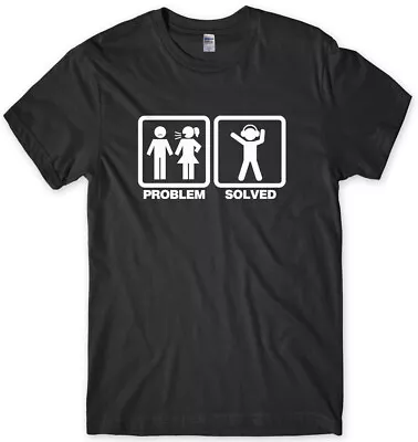 Buy Problem Solved Headphones Music Mens Funny Unisex T-Shirt • 11.99£