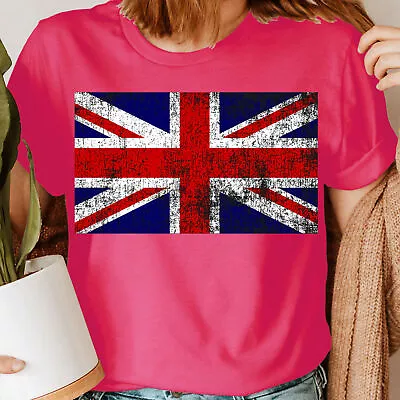 Buy Union Jack Great Britain British England UK Flag Souvenir Womens T-Shirts #DNE1 • 3.99£