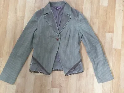 Buy One Step Size 12 Brown Tweed Gypsy Boho Jacket • 12.50£