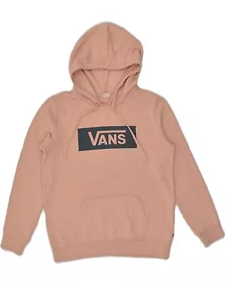 Buy VANS Womens Graphic Hoodie Jumper UK 10 Small Pink Cotton DT07 • 12.54£