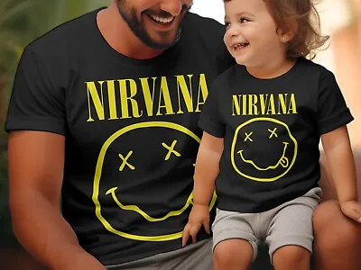 Buy Nirvana T Shirt - Baby Or Adult - Smiley Face -Heavy Metal Rock Music • 10.99£
