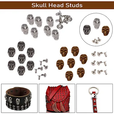 Buy Punk Studs Skull Skeleton Rivets Shape With Back Pins For Jackets Handbags Coats • 6.19£