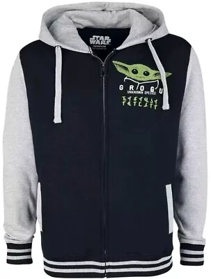Buy Star Wars The Mandalorian Grogu Men's Hooded Jacket Black/Grey Medium • 34.99£