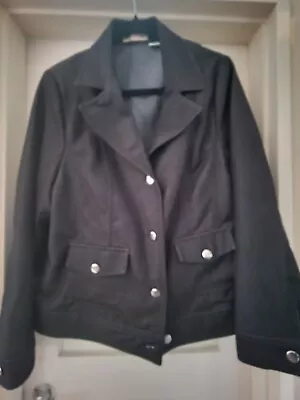 Buy Anne Weyburn La Redoute Stretch Denim Style Jacket, Black Size UK18, VGC • 9£