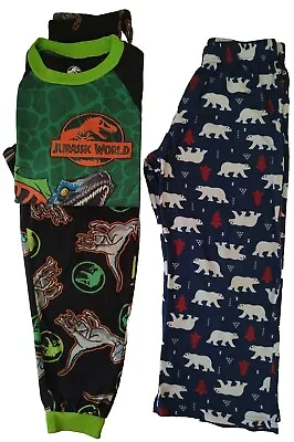 Buy Jurassic World 2-Pc Pajamas Sz 6/7;  Sleepy Time Polar Bear Pants Sz 6 EUC • 4.81£