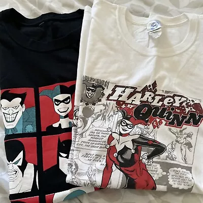 Buy Harley Quinn And Batman Villains 2 T Shirts 3xl 28 Inch Width • 7£