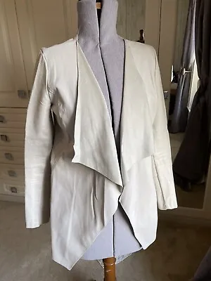 Buy Ladies Faux Leather Waterfall Jacket Size 8 • 9£