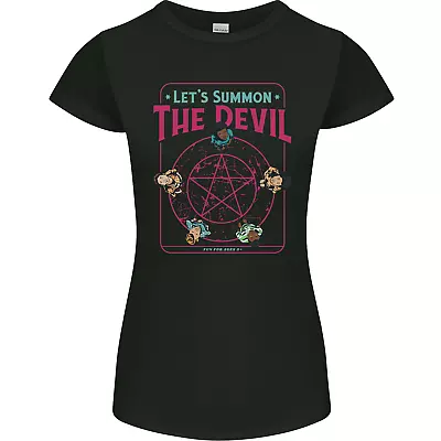 Buy Lets Summon The Devil Ouija Board Demons Womens Petite Cut T-Shirt • 9.99£