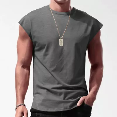 Buy Plus Size 38-50 Summer Mens Vest Tank Tops Muscle Gym Bodybuilding T Shirt Tee • 9.29£