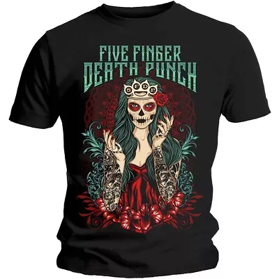 Buy Five Finger Death Punch FFDP Lady Muerta Official Tee T-Shirt Mens Unisex • 17.13£