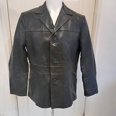 Buy Vintage Dark Green Leather Jacket  Size 38  Small 379 • 45£