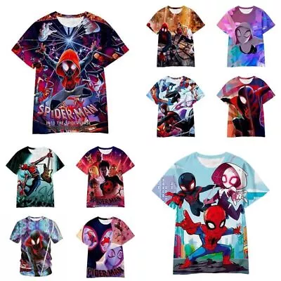 Buy Unisex 3D Spider-Man Across The Spider-Verse Gwen Short Sleeve T-shirt Tee Top • 10.79£