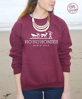 Buy *Ho Ho Homies Christmas Jumper Sweater Top Paris New York Hohohomies Elf Santa • 23.99£